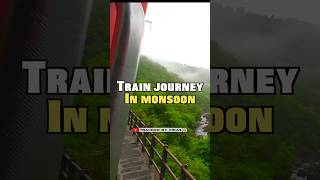 Maharashtra Train journey in monsoon ❤️ #mountains #trekking #waterfall #tracked #travelvlog