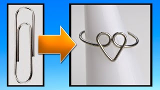 Easy Paperclip Heart Ring Jewelry Making Tutorial