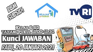 Kunci Jawaban TVRI Kelas 6 SD 🔥 Rabu 20 Januari 2021