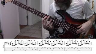 J.S. Bach - Cello Suite No. 1 in G Major Prelude (arranged for bass guitar) w/notation + TAB