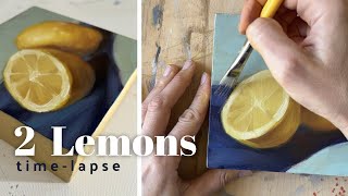 Oil Painting Timelapse: Two Lemons Still Life | Step-by-Step Process