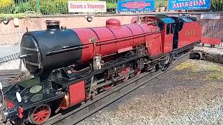 Narrow Gauge Steam Locomotive "River Mite" on Turntable at Ravenglass