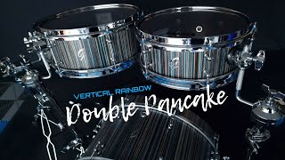 DEMO - Groove Drum Co. Double Pancake Drums Vertical Rainbow