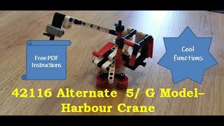 Lego Technic 42116 Alternate 5/G model-Harbour Crane with FREE instructions!!!