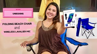 HOW TO USE WIRELESS LAVALIER MIC | LAPEL FOR IPHONE | AND FOLDABLE BEACH CHAIR UNBOXING