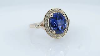 Dazzlingrock Collection 10K 9X7 MM Oval Lab Created Blue Sapphire & Round Diamond Bridal Eng Reviews