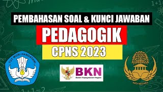 SOAL TES CPNS 2023 - RESMI KISI-KISI BKN || MATERI PEDAGOGIK