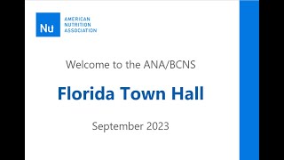 Florida Town Hall - Guidance for Licensure