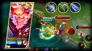 SUN NEW BRUTAL DAMAGE BUILD🔥IT'S TIME TO SAY GOOD BYE TO ENEMIES | TOP GLOBAL SUN BEST BUILD - MLBB