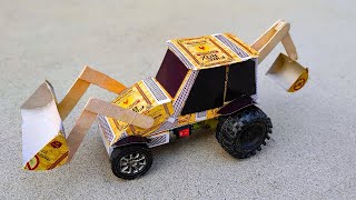 How to make JCB at Home from Matchbox | DIY JCB Backhoe Loader | Mini JCB Science Project