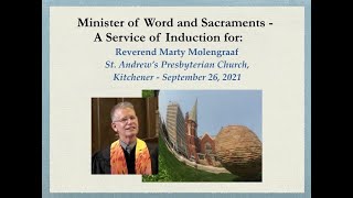 Induction Service for St. Andrew's, Kitchener - September 26, 2021