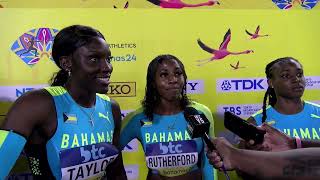 BTC World Relays Bahamas 2024 - Bahamas 4x100 Women Relay Team Interviews