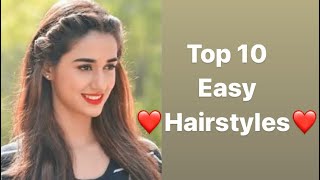 Top 10 😍easy & new best hairstyles | hairstyles for girls-new easy hairstyles | stylishyou