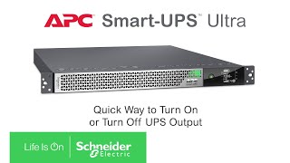 APC Smart-UPS Ultra 3kW - How to quickly turn on or off the UPS output