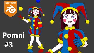 Blender Character Modeling Process Part3 - Pomni - The Amazing Digital Circus