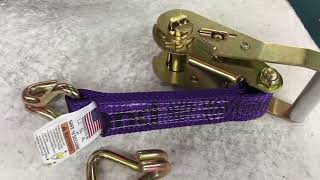 How it’s made:   Purple Weave ratchet wheel strap