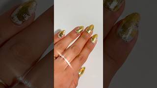 Inspired by abe nailbabe . Gold chrome nails #shortsfeed