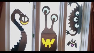 Halloween Craft: Monster Window Silhouettes