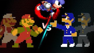 Mario Vs Pat (Man Vs Train) Ft Sonic 8 Bit