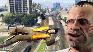 Why does Wade keep dying?!  In traffic at a speed of 9999999! - GTA5