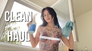 [4K Housewife] ❤️ Body art suit | How to clean window | Body art Haul | Try Haul with Emmeline