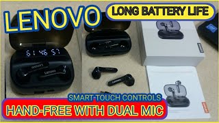 Lenovo Wireless Earbuds Headset With Power Bank IPX4Waterproof 1200MAH Charging Case BT 5.0 Supperts