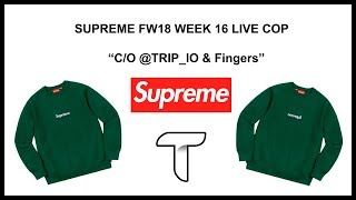 [0 Checkouts] Supreme Live Cop FW18 Week 16 BOX LOGO CREWNECKS