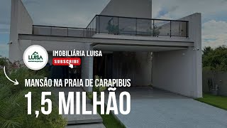 MANSÃO DE LUXO EM COND. PERTO DA PRAIA EM CARAPIBUS , COM TERRENO ENORME E VALOR DE R$1.5 MILHÃO.