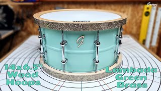 DEMO - Groove Drum Co. 14x6.5" Brass Lambada Wood Hoops Snare