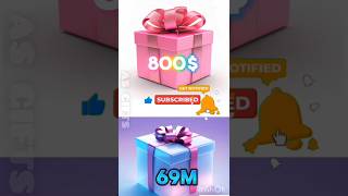 800 Choose 69M 🤩 See Your Gift 🎁 #shorts #viral #giftbox #challenge