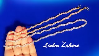 Очень просто!Изящная спиральная цепочка из бисера. Elegant spiral bead chain.