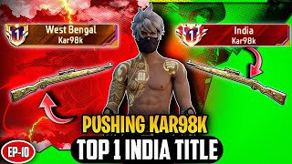 Pushing Top 1 Title In KAR98K 🔥 | Free Fire Weapon Glory Title Push | Free Fire Rank Pushing | Ep-10