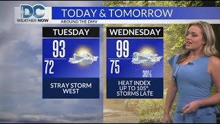 Tuesday, August 27th, 2024: Jackie's DMV Forecast: Hot today, more heat and humidity tomorrow