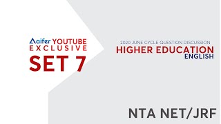 Previous Year Questions | UGC NTA NET June 2020 Examination | Higher Education | Fazil |SET 7