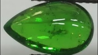 Tsavorite Garnet Cabochon 2.42 Carats Pear Shape Natural Loose Gemstone