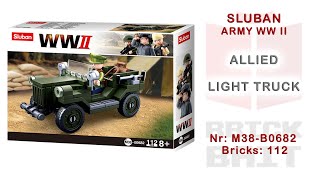 [Sluban] Allied Light Truck  - Speedbuild (WWII Series M38-B0682)