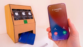 Cardboard iPhone 16 slot machine & HONOR Magic V3 incoming call box