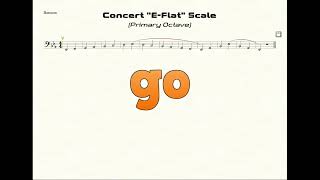 Bassoon Eb Scale Practice in Half Notes (Primary Octave)