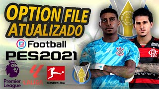 OPTION FILE PES 2021 COM BRASILEIRÃO SERIE A&B & EUROPEU 100% ATUALIZADO 2024 + FACES REAIS