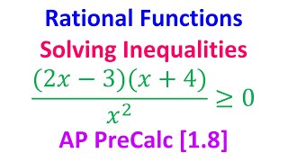 1.8C - Solving Rational Inequalities [AP Precalculus]