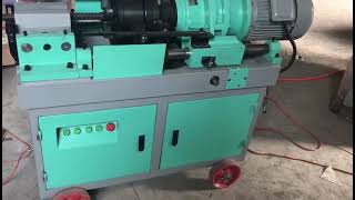 Rib stripping and thread rolling machine