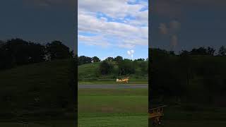 Biplane Aircraft landing! #shorts #aircraft #biplane