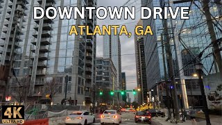 DOWNTOWN ATLANTA Driving Tour | Nature Sounds for Sleep and Study