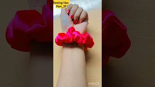 Easy way to make scrunchies #sewing#scrunchies#tipsandtricks #ytshorts#yt#shorts @R.t_fashion-t6x