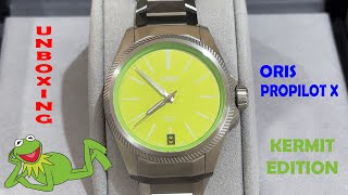 Oris Propilot X Kermit Edition UNBOXING