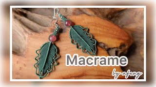 Macrame by Afeng: 2023-01｜Macrame Tutorial｜Macrame Earrings｜编绳｜DIY｜