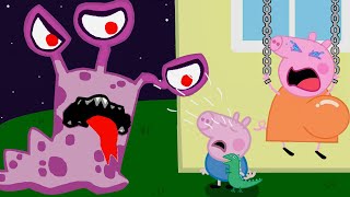 Zombie Apocalypse, Giant Snail Zombie attacks Peppa's house🧟‍♀️ | Peppa Pig Funny Animation