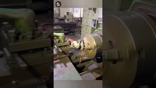 Cylinderical Grinding Operation On Lathe with Angle Grinder #tricks #shorts