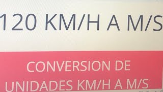 EJERCICIO DE CONVERSIÓN DE UNIDADES(KM/H a M/S)😱