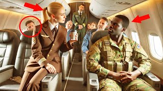 Black Soldier Denied First Class Seat by Woman, Unaware of Who's Watching From Behind…